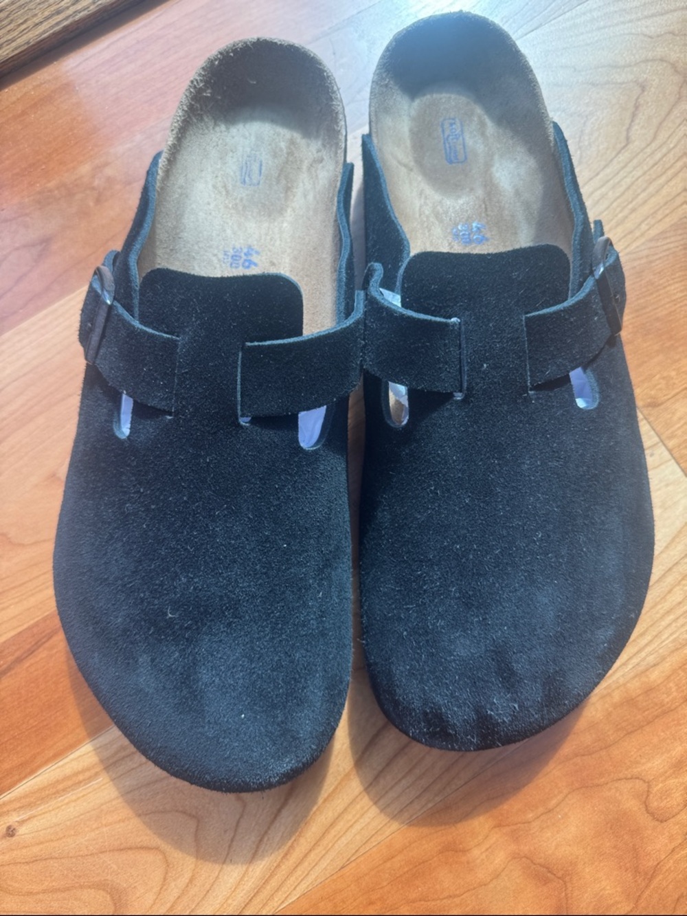 Birkenstock Boston Men's Suede Clogs Size 13 EUR 46 Black